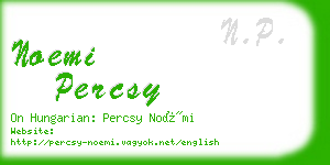 noemi percsy business card